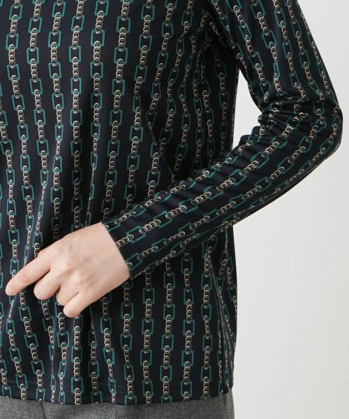 Leilian / レリアン カットソー | チェーン柄ハイネックカットソー | 詳細13