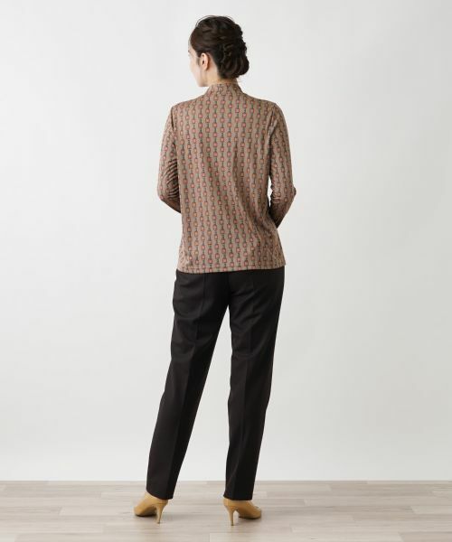 Leilian / レリアン カットソー | チェーン柄ハイネックカットソー | 詳細3