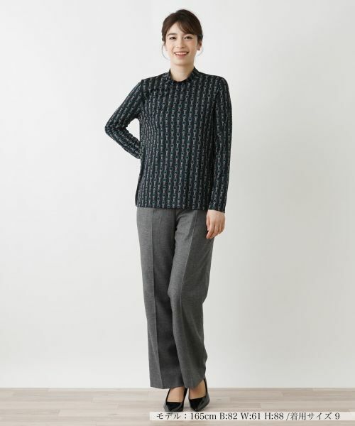 Leilian / レリアン カットソー | チェーン柄ハイネックカットソー | 詳細5