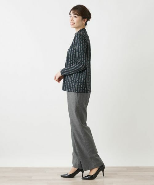 Leilian / レリアン カットソー | チェーン柄ハイネックカットソー | 詳細6