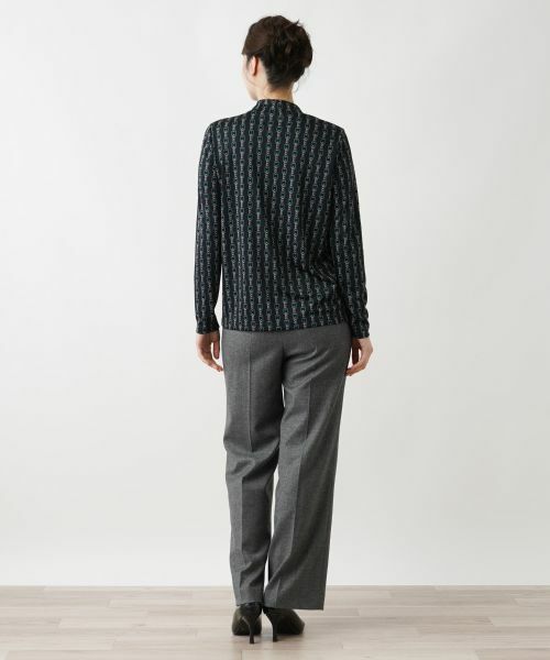 Leilian / レリアン カットソー | チェーン柄ハイネックカットソー | 詳細7