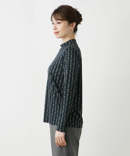 Leilian / レリアン カットソー | チェーン柄ハイネックカットソー | 詳細9