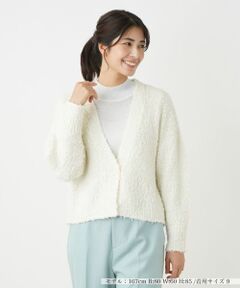 Leilian / レリアン カーディガン・ボレロ | ブークレーVネックカーディガン【Leilian WHITE LABEL】