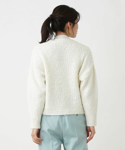 Leilian / レリアン カーディガン・ボレロ | ブークレーVネックカーディガン【Leilian WHITE LABEL】 | 詳細11