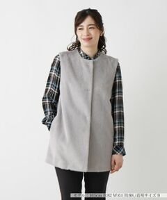 Leilian / レリアン テーラードジャケット | 切替ロングベスト【Leilian WHITE LABEL】