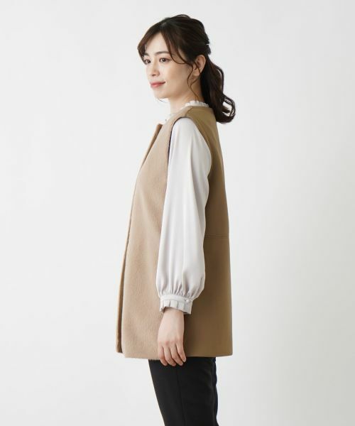 Leilian / レリアン テーラードジャケット | 切替ロングベスト【Leilian WHITE LABEL】 | 詳細10