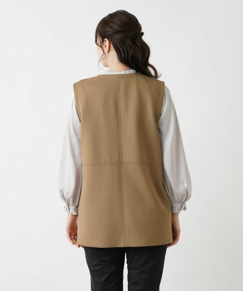 Leilian / レリアン テーラードジャケット | 切替ロングベスト【Leilian WHITE LABEL】 | 詳細11
