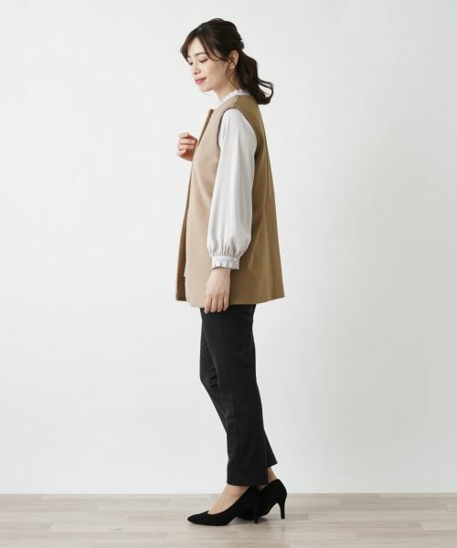 Leilian / レリアン テーラードジャケット | 切替ロングベスト【Leilian WHITE LABEL】 | 詳細7