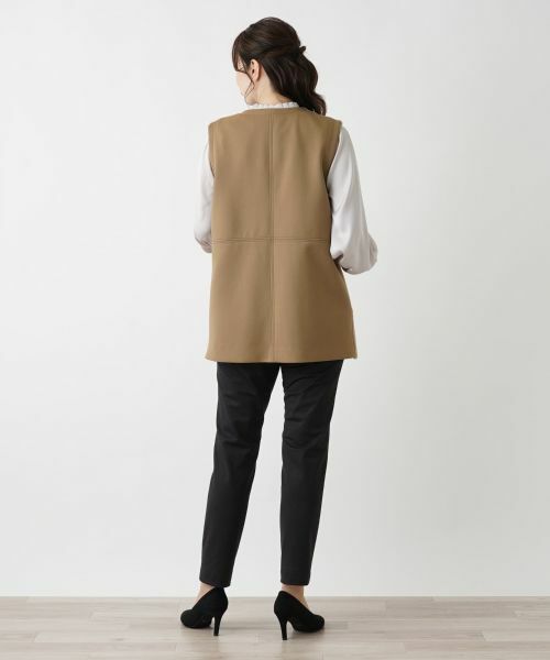 Leilian / レリアン テーラードジャケット | 切替ロングベスト【Leilian WHITE LABEL】 | 詳細8