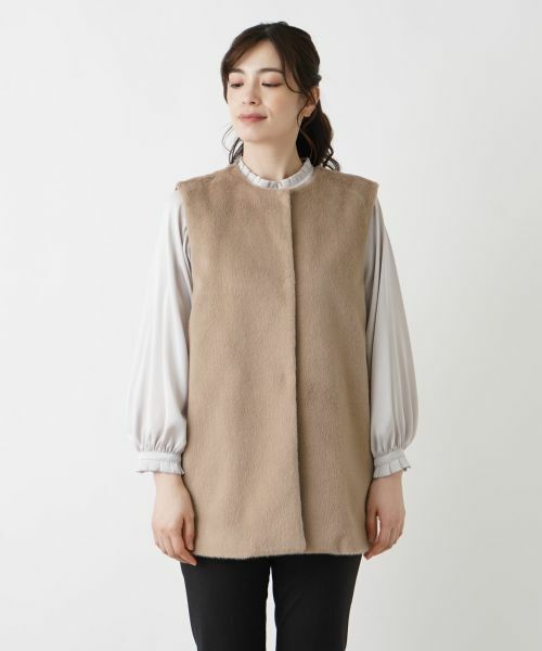 Leilian / レリアン テーラードジャケット | 切替ロングベスト【Leilian WHITE LABEL】 | 詳細9