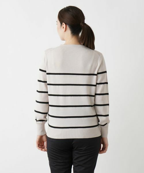 Leilian / レリアン ニット・セーター | ラメボーダークルーネックニット【Leilian WHITE LABEL】 | 詳細10