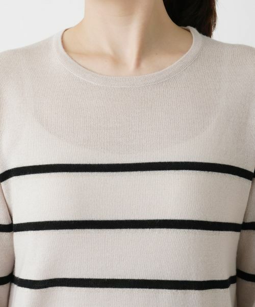 Leilian / レリアン ニット・セーター | ラメボーダークルーネックニット【Leilian WHITE LABEL】 | 詳細11