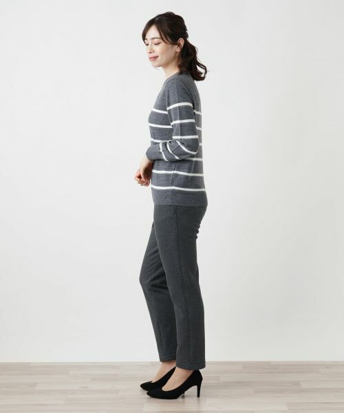 Leilian / レリアン ニット・セーター | ラメボーダークルーネックニット【Leilian WHITE LABEL】 | 詳細2