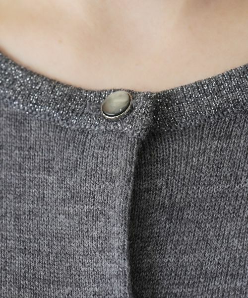 Leilian / レリアン カーディガン・ボレロ | ラメクルーネックカーディガン【Leilian WHITE LABEL】 | 詳細13