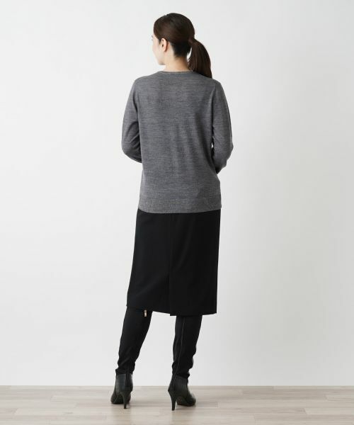 Leilian / レリアン カーディガン・ボレロ | ラメクルーネックカーディガン【Leilian WHITE LABEL】 | 詳細7