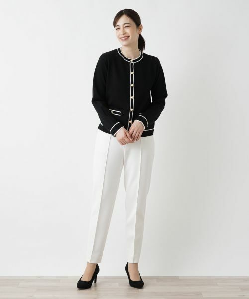Leilian / レリアン カーディガン・ボレロ | ライントリムカーディガン【Leilian WHITE LABEL】 | 詳細1