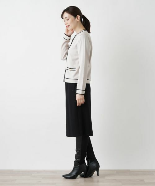 Leilian / レリアン カーディガン・ボレロ | ライントリムカーディガン【Leilian WHITE LABEL】 | 詳細6