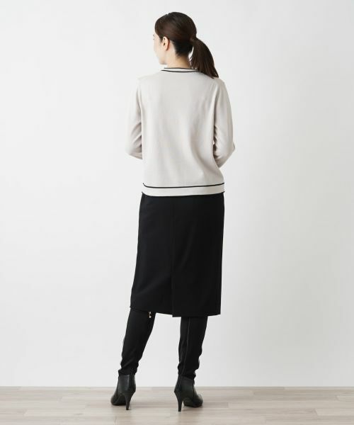 Leilian / レリアン カーディガン・ボレロ | ライントリムカーディガン【Leilian WHITE LABEL】 | 詳細7