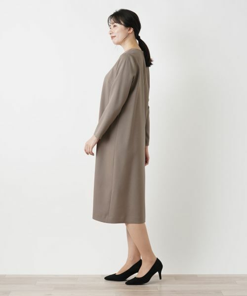 Leilian / レリアン ドレス | キーネックワンピース【Leilian WHITE LABEL】 | 詳細2