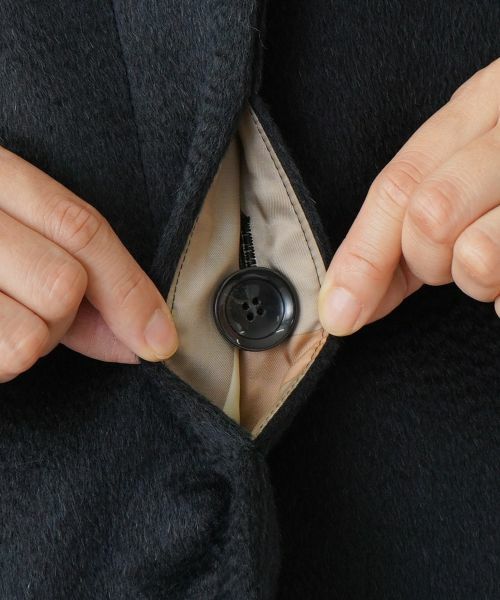 Leilian / レリアン その他アウター | ストール付きアルパカ混ノーカラーコート | 詳細12
