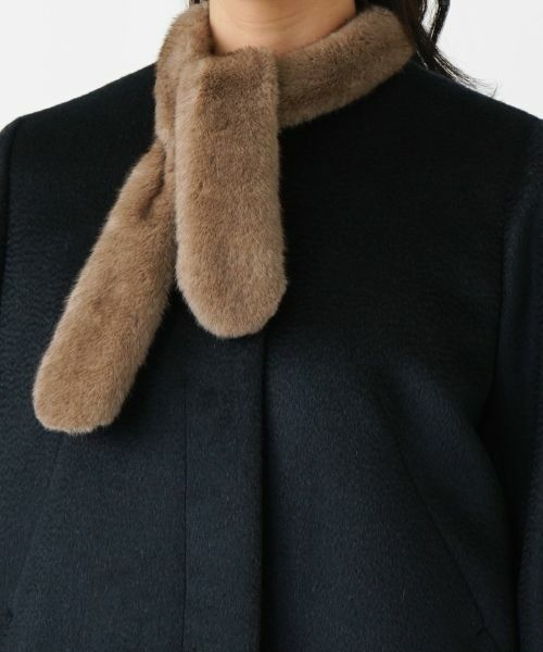 Leilian / レリアン その他アウター | ストール付きアルパカ混ノーカラーコート | 詳細9