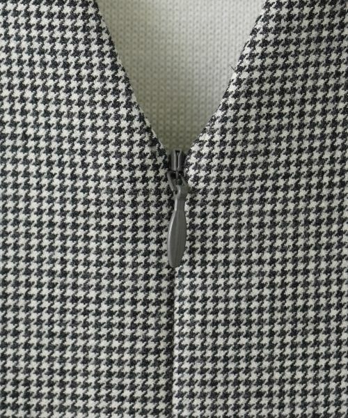 Leilian / レリアン ロング・マキシ丈ワンピース | 千鳥格子柄カシュクールジャンパースカート | 詳細5