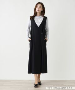 Leilian / レリアン ロング・マキシ丈ワンピース | カシュクールジャンパースカート