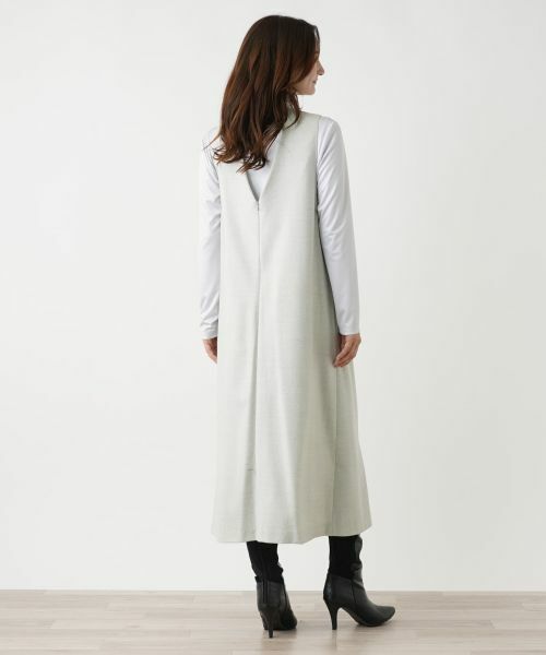 Leilian / レリアン ロング・マキシ丈ワンピース | カシュクールジャンパースカート | 詳細3