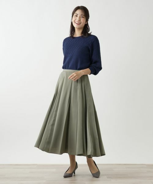 Leilian / レリアン ミニ・ひざ丈スカート | ロングフレアスカート【Leilian WHITE LABEL】 | 詳細1