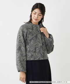 Leilian / レリアン テーラードジャケット | ノーカラーニットジャケット