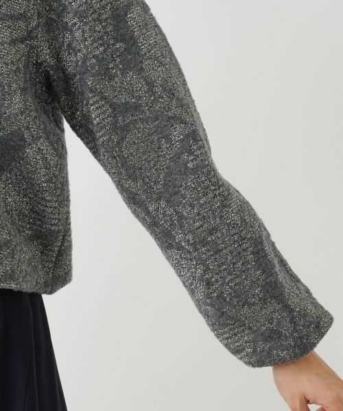 Leilian / レリアン テーラードジャケット | ノーカラーニットジャケット | 詳細10