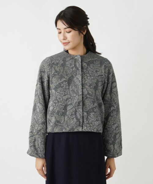 Leilian / レリアン テーラードジャケット | ノーカラーニットジャケット | 詳細4