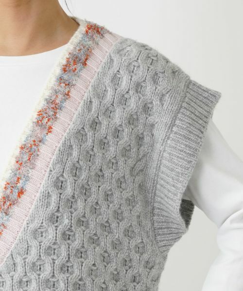 Leilian / レリアン テーラードジャケット | Vネックニットベスト | 詳細13
