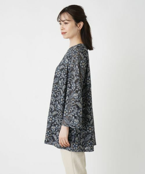Leilian / レリアン レースチュニックブラウス チュニックブラウス【Leilian WHITE LABEL】|レリアン プラス