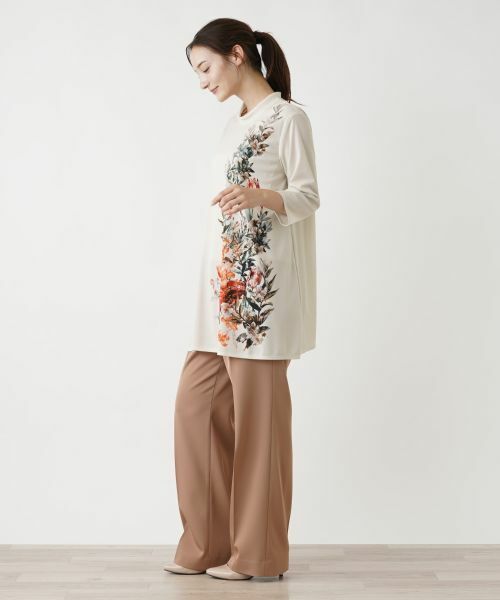 Leilian / レリアン カットソー | プリントモックネックチュニック | 詳細12