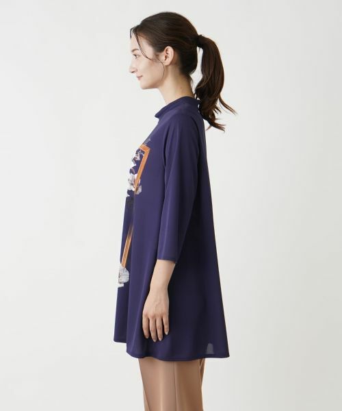 Leilian / レリアン カットソー | プリントモックネックチュニック | 詳細20