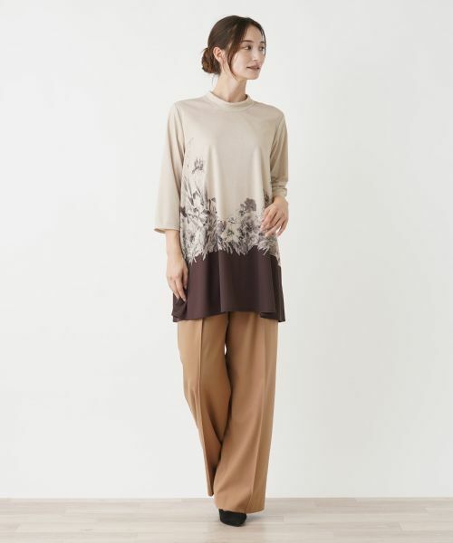 Leilian / レリアン カットソー | プリントモックネックチュニック | 詳細6