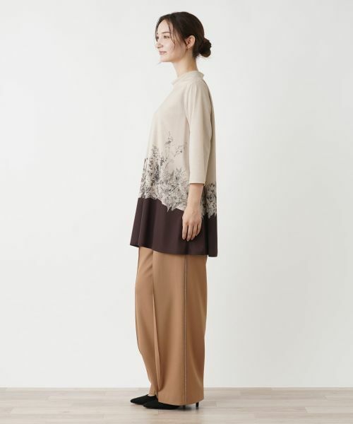 Leilian / レリアン カットソー | プリントモックネックチュニック | 詳細7