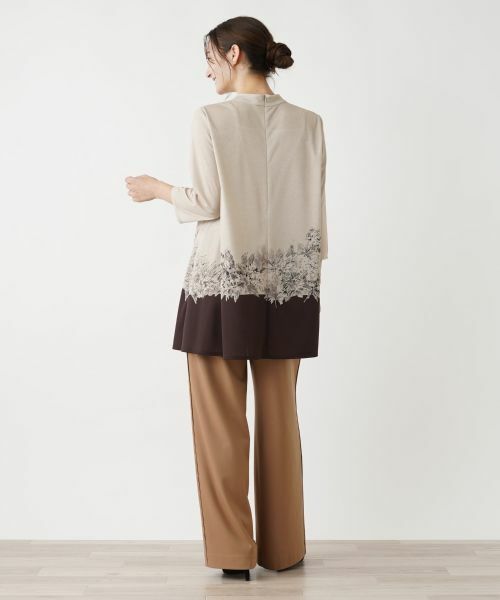 Leilian / レリアン カットソー | プリントモックネックチュニック | 詳細8