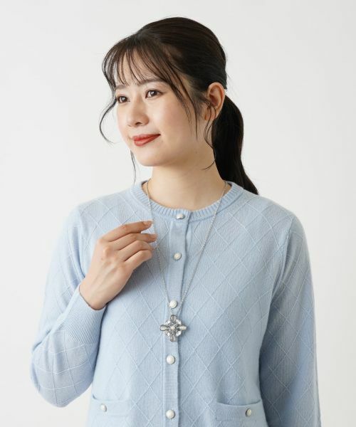 Leilian / レリアン ネックレス・ペンダント・チョーカー | 2WAYビジューネックレス（アッシュグレー）