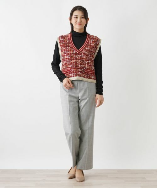 Leilian / レリアン テーラードジャケット | ツイードニットベスト | 詳細1