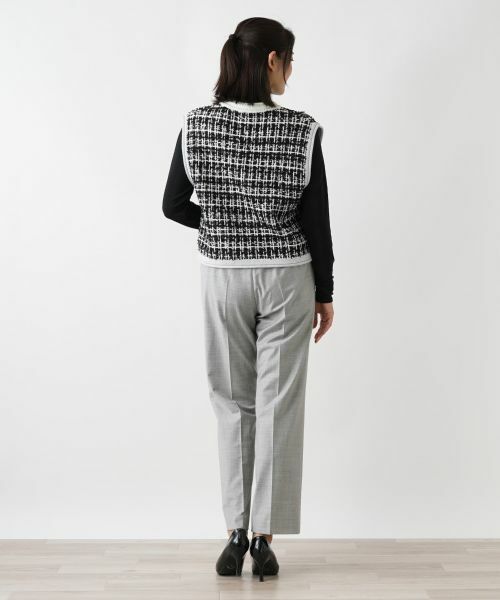 Leilian / レリアン テーラードジャケット | ツイードニットベスト | 詳細11