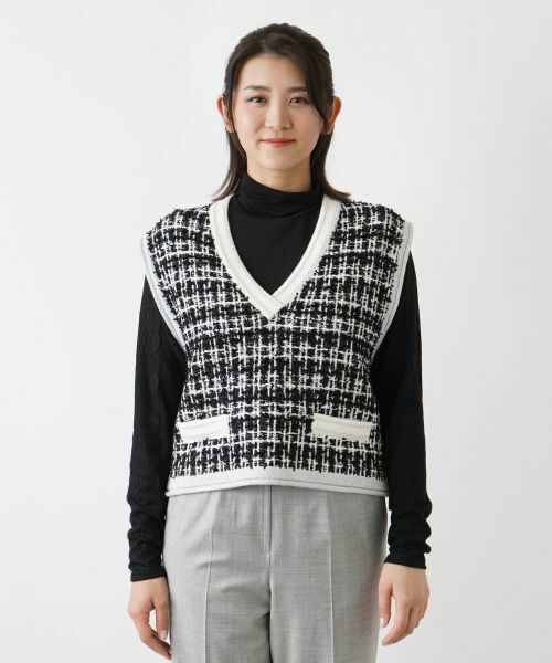 Leilian / レリアン テーラードジャケット | ツイードニットベスト | 詳細12