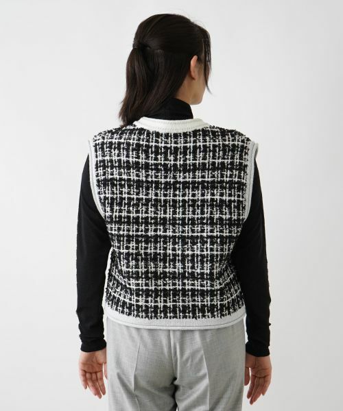 Leilian / レリアン テーラードジャケット | ツイードニットベスト | 詳細14