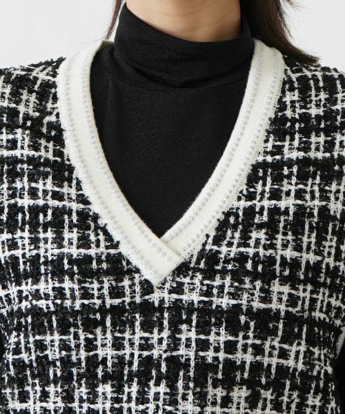 Leilian / レリアン テーラードジャケット | ツイードニットベスト | 詳細15