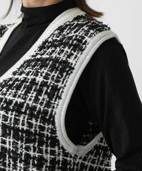 Leilian / レリアン テーラードジャケット | ツイードニットベスト | 詳細17