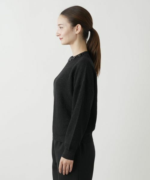 Leilian / レリアン ニット・セーター | ビジューネックラメニット【Leilian WHITE LABEL】 | 詳細10