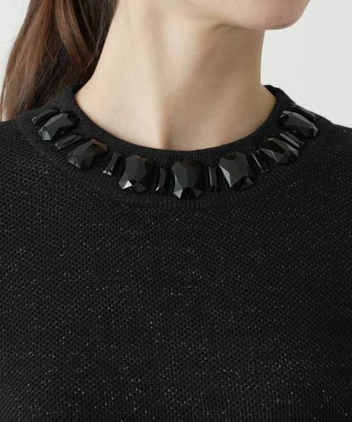 Leilian / レリアン ニット・セーター | ビジューネックラメニット【Leilian WHITE LABEL】 | 詳細16