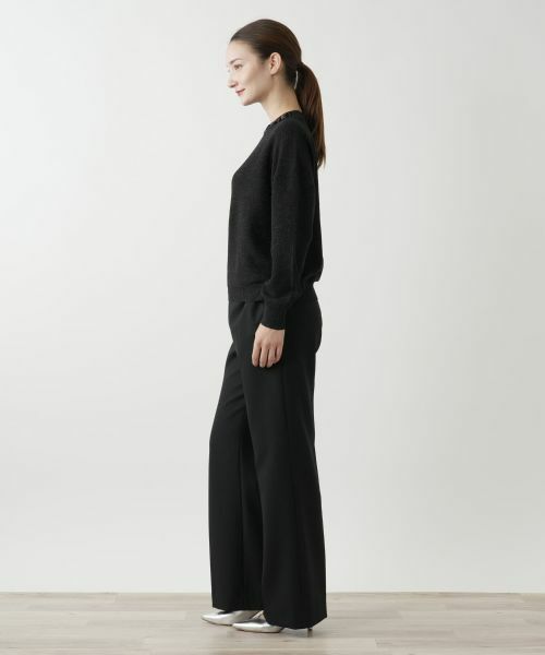 Leilian / レリアン ニット・セーター | ビジューネックラメニット【Leilian WHITE LABEL】 | 詳細7