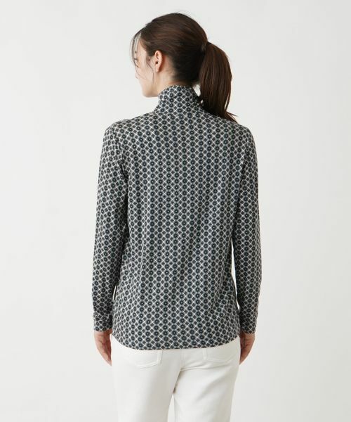 Leilian / レリアン カットソー | 幾何学柄ハイネックカットソー【ROCHAS Premiere】 | 詳細11